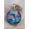 Kette mit Cabochon-Anhänger Delphine