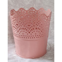 Metall Topf rosa