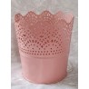 Metall Topf rosa