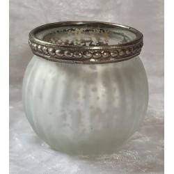 Teelicht milchig/silber