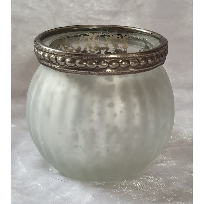 Teelicht milchig/silber