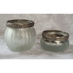 Teelicht milchig/silber
