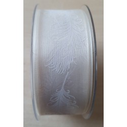Dekoband Federn creme
