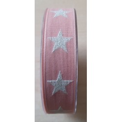 Dekoband Sterne rosa