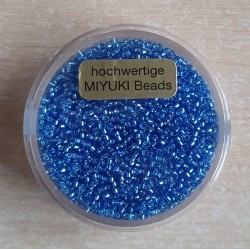 Miyuki Rocailles silverlined light blue