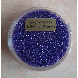 Miyuki Rocailles silverlined purple