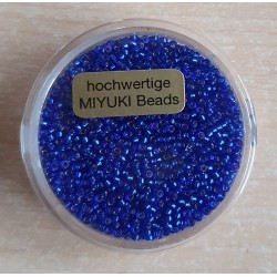 Miyuki Rocailles silverlined blue