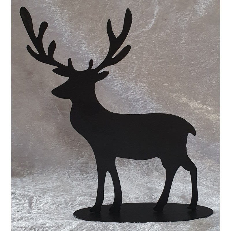 Metall Hirsch schwarz