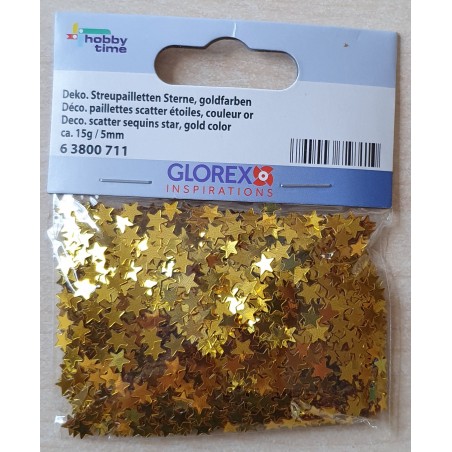 Pailletten Sterne gold