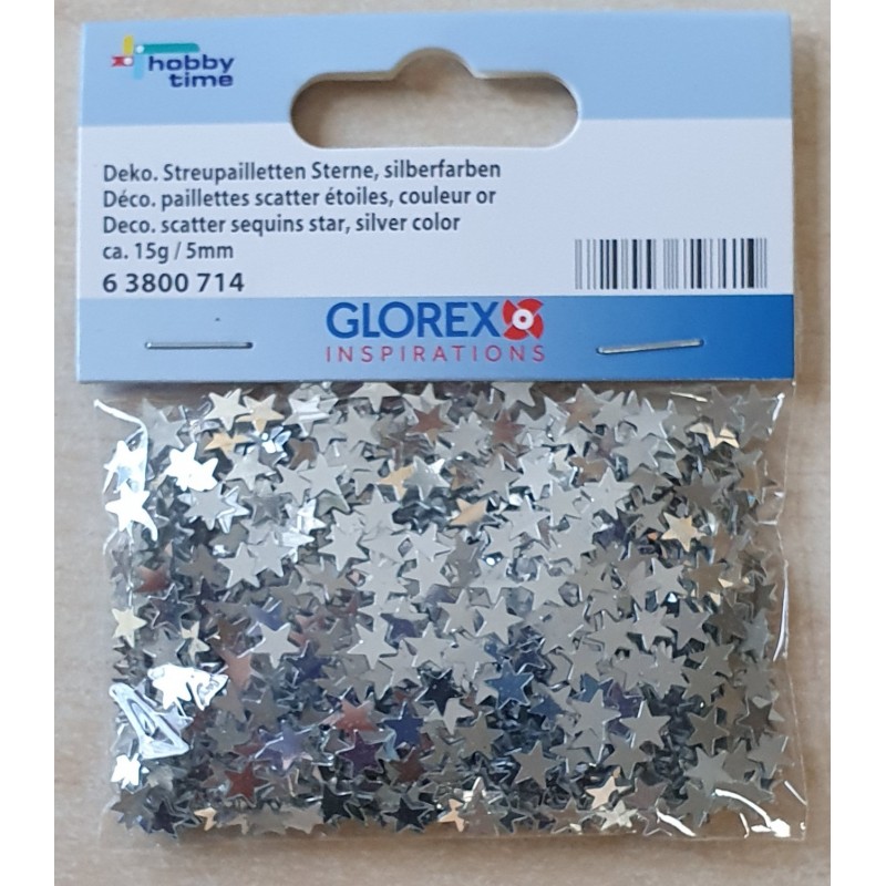 Pailletten Sterne silber