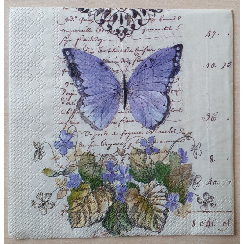Servietten Schmetterling lila