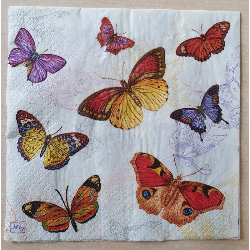 Servietten Schmetterling rot/orange