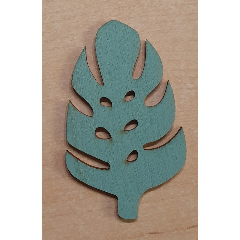 Holz Blatt türkis