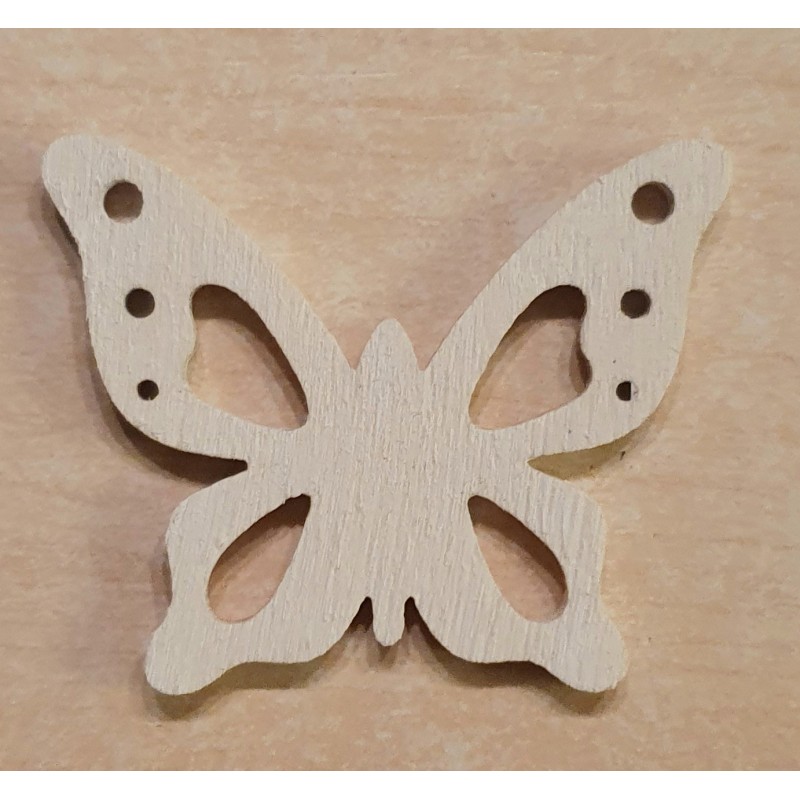 Holz Schmetterling creme