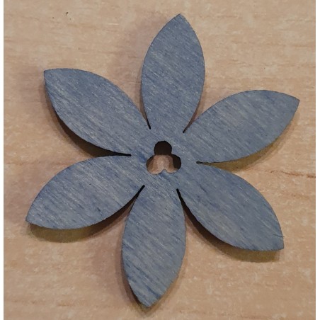 Holz Blume blau