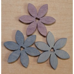 Holz Blume blau