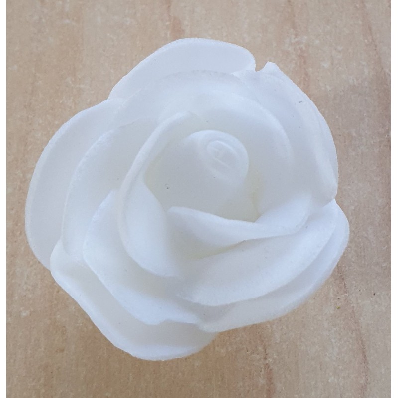 Deko Stoff-Rose weiss
