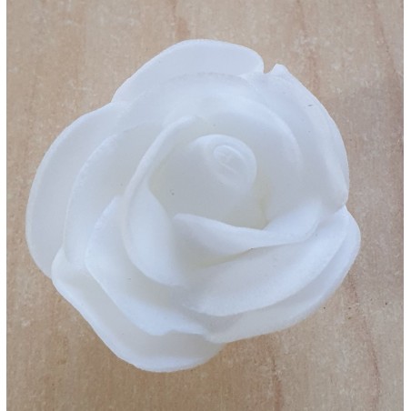 Deko Stoff-Rose weiss