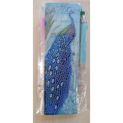 3D Diamant Pixel Lesezeichen Pfau