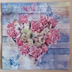 Servietten Blumenherz