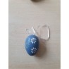Plastik Ei blau/Blumen