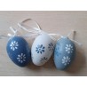 Plastik Ei blau/Blumen