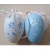 Plastik Ei weiss/Blumen