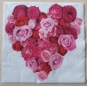 Serviette Rosen Herz