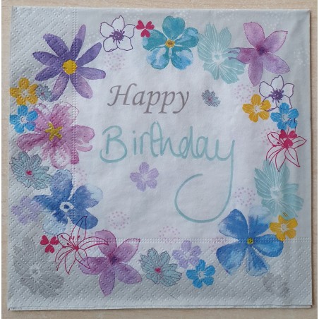 Serviette Happy Birthday