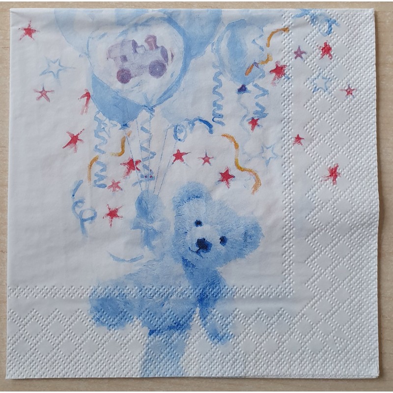 Serviette Baby blau