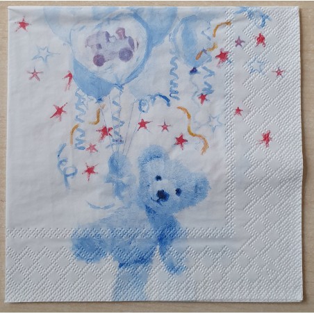 Serviette Baby blau