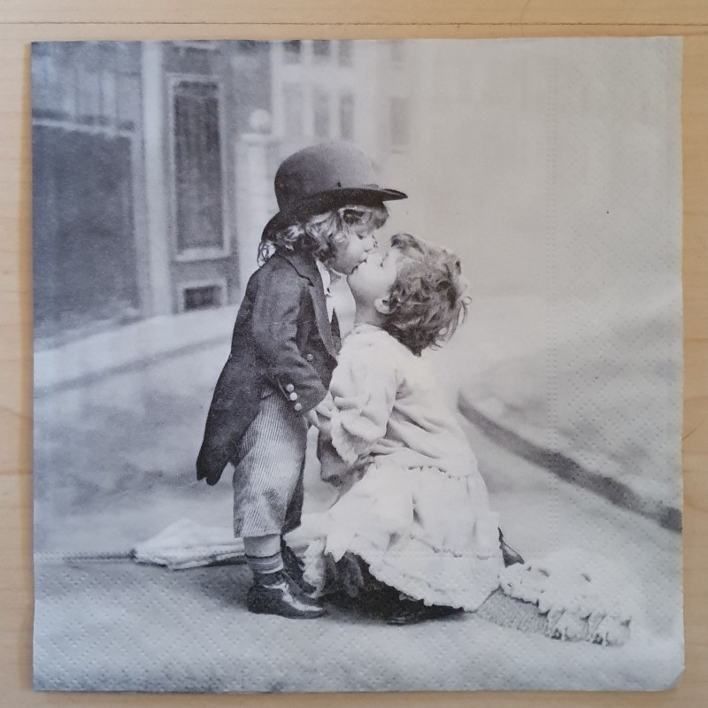 Servietten Mädchen und Junge