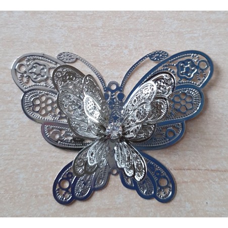 Metall Schmetterling silber