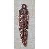 Metall Anhänger Feder bronze